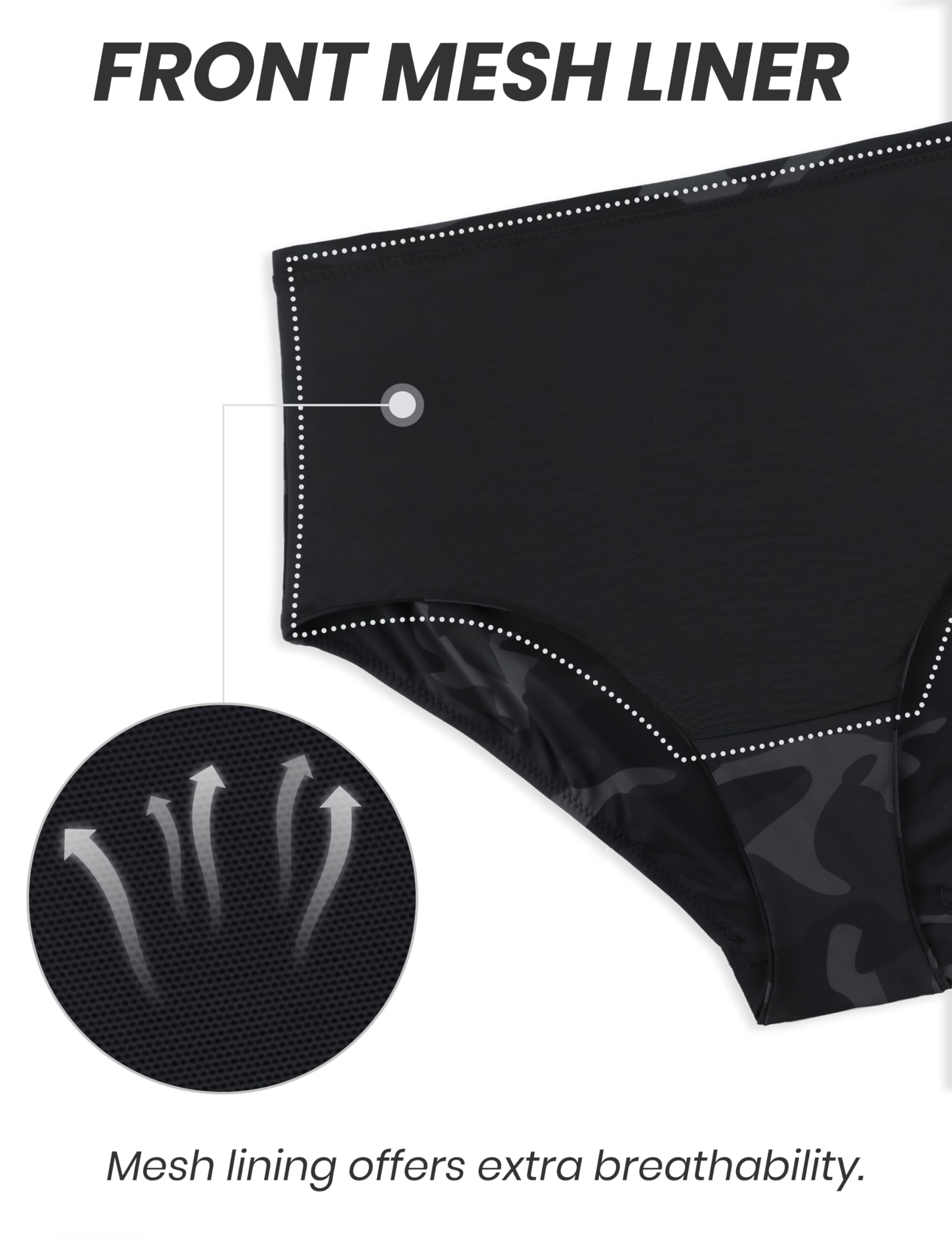 CRZ YOGA Womens High Waisted Bikini Bottom Tummy Control Bathing