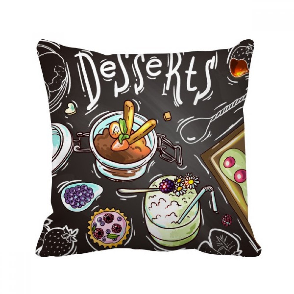 Coussin Desserts au Chocolat 40x40 cm avec Insert pour Canapé