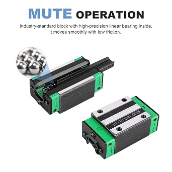 HGR20 Linear Guide Rail kit 2Pcs HGR20 700mm Linear Slide Rails and 4Pcs HGH20CA Linear Blocks Bearing Block, Anti Rust and High Precision CNC Parts for Automated Printer