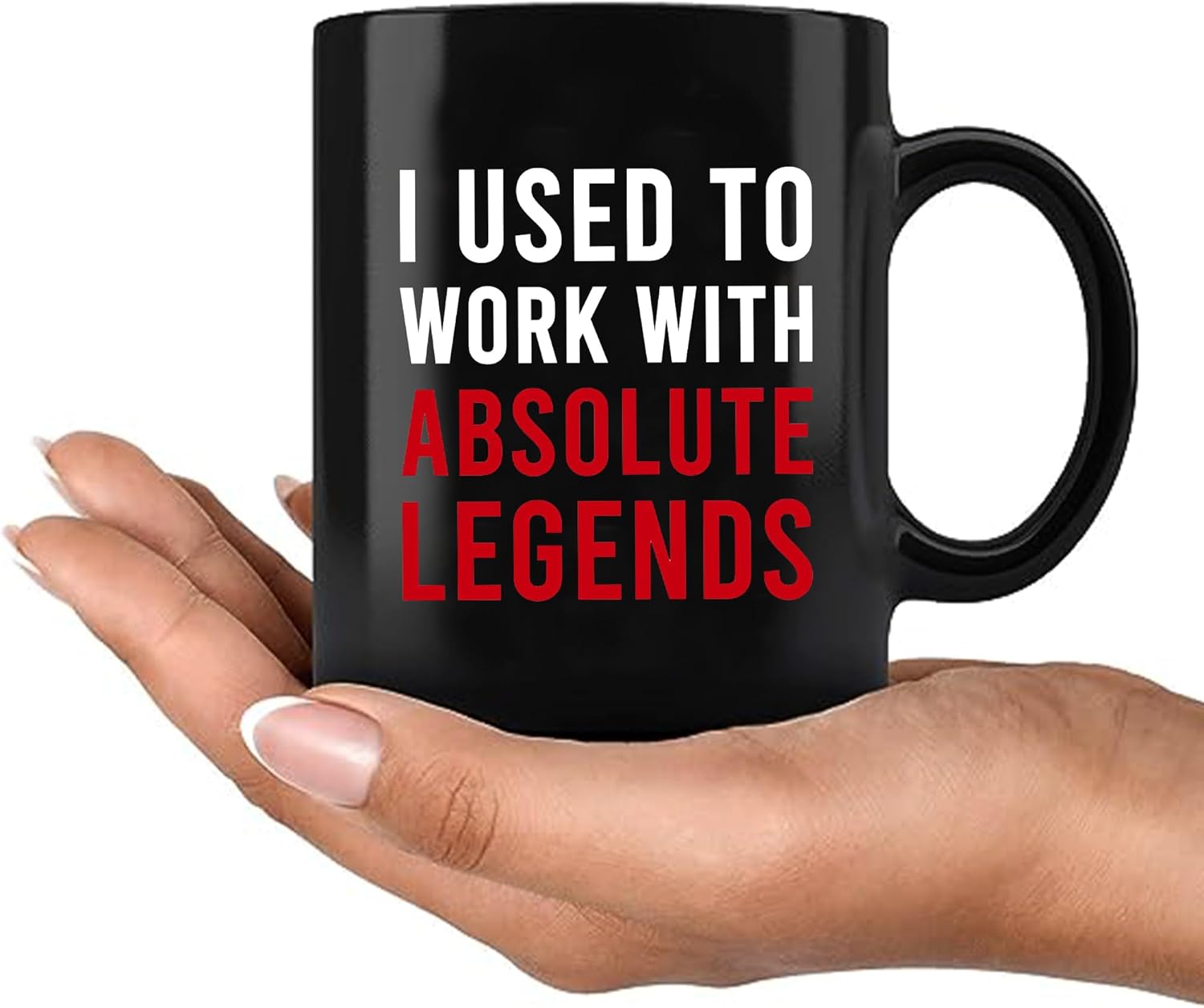 Panvola I Used To Work With Absolute Legend Coworker Gifts Retirement New Job Goodbye Retired Colleague Ceramic Coffee Mug (11 oz, Black) - Image 8