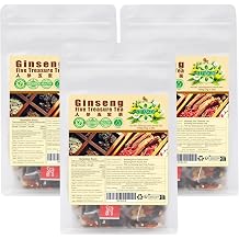 SIFANGDA Ginseng Five Treasure Tea | 300g 5g   20P   3 | Men's Nourishing Blend | Chinese Herbal Tea | Afternoon Tea with Assorted Fruit Tea | Cold or Hot Brewed | Suitable for All Seasons