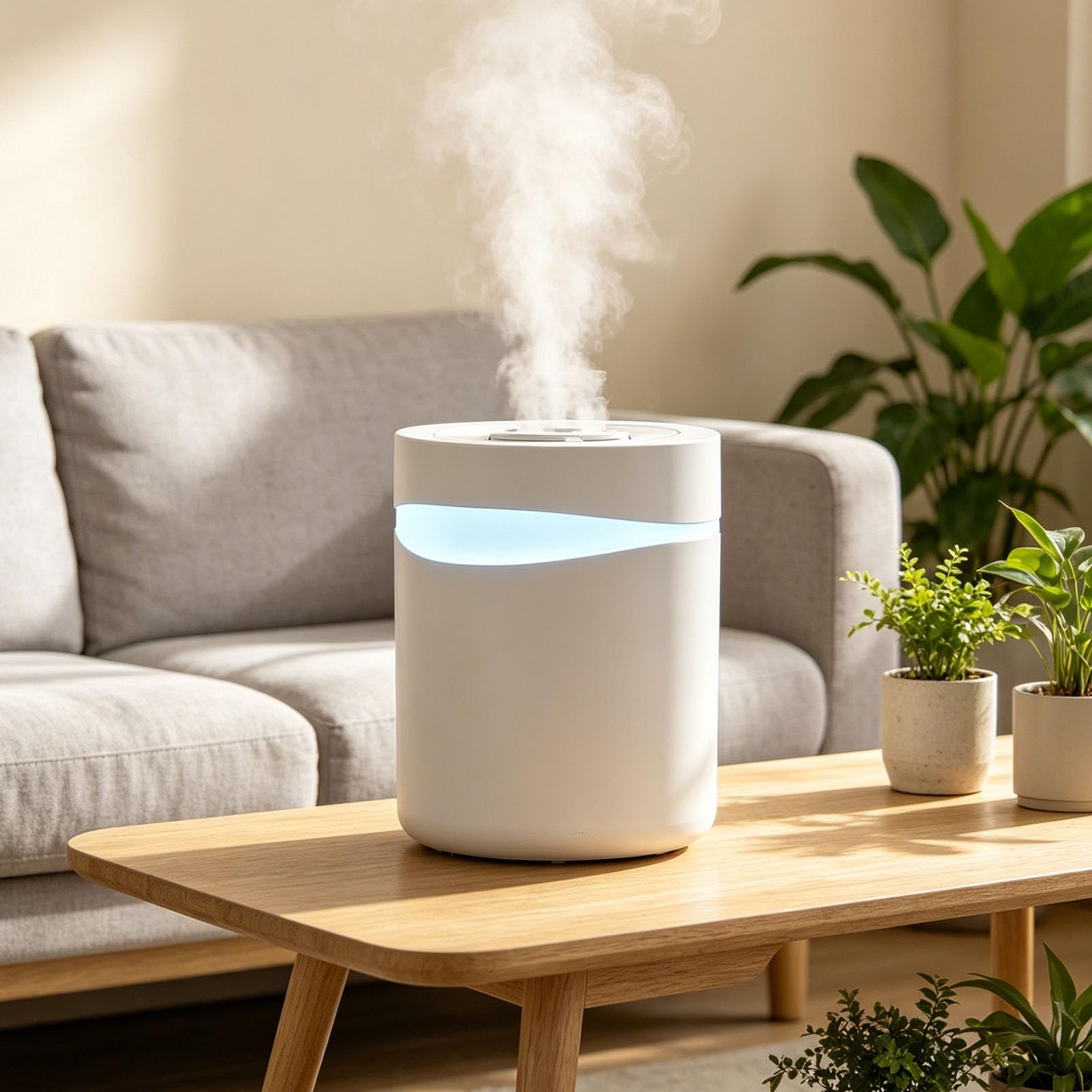 Luocute Umidificatore a Nebbia Fredda da 3,8 Litri con Luce Notturna, Silenzioso per Camera da Letto