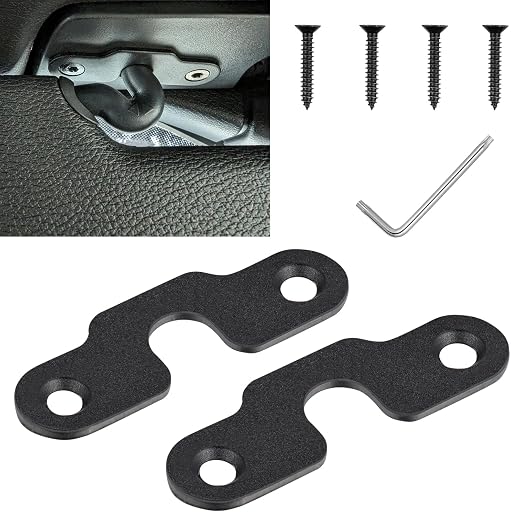 Sun Visor Repair Kit for Jeep, Heavy Duty Stainless Steel Visor Clips Compatible with Jeep Wrangler JK 2018 / JL 2018-2024 / Gladiator JT 2020-2024 (Round 1)
