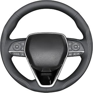 MEWANT Hand Stitch Steering Wheel Cover for Toyota Camry 2018-2019 / Avalon 2019 / Corolla 2019-2020 / RAV4 2019,Custom Fit DIY Wrap Interior Accessories