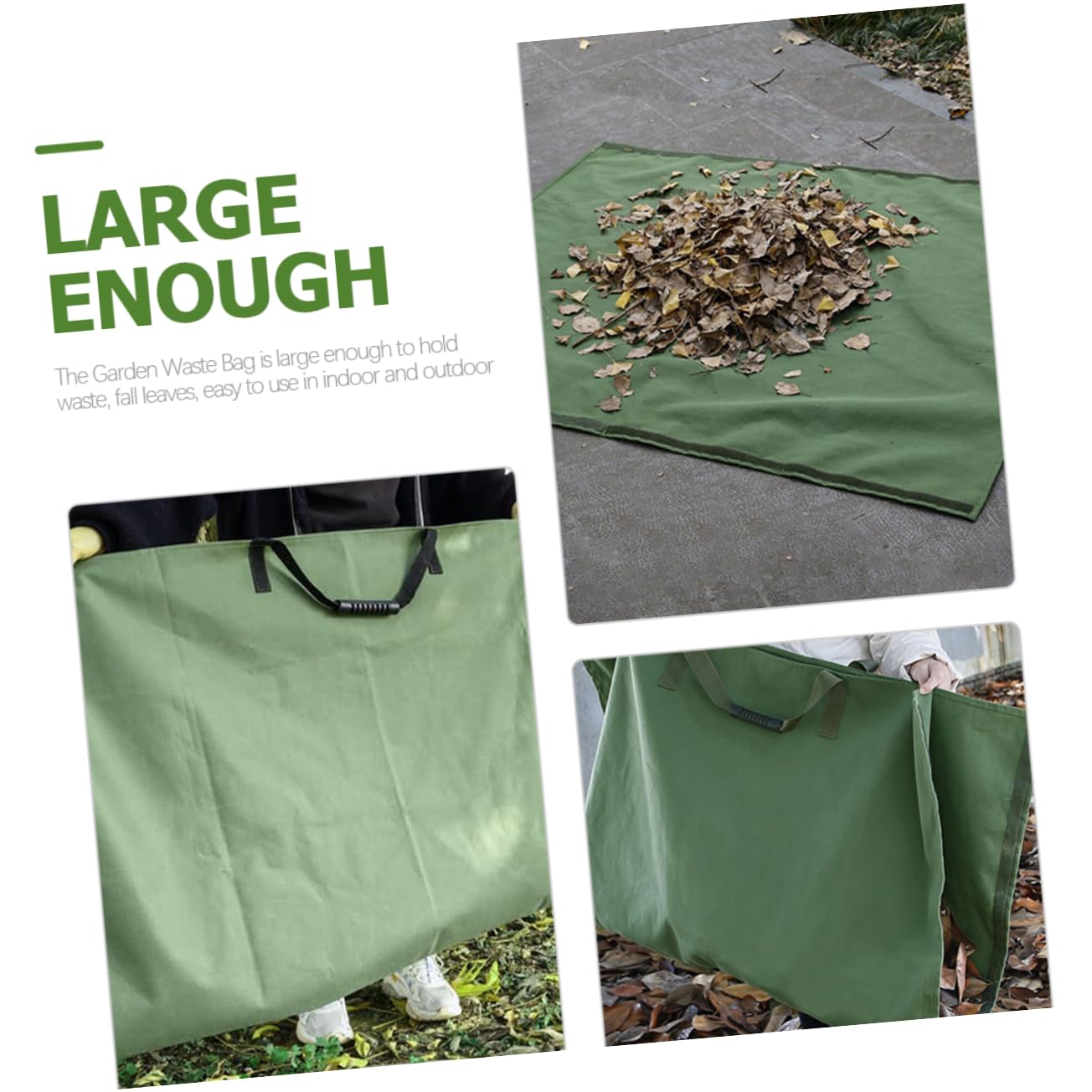 Kisangel Bolsa Para Guardar De Jardín Grande Plegable De Material Para Jardinería Recolector De Caídas Contenedor Portátil De Desechos De Jardín