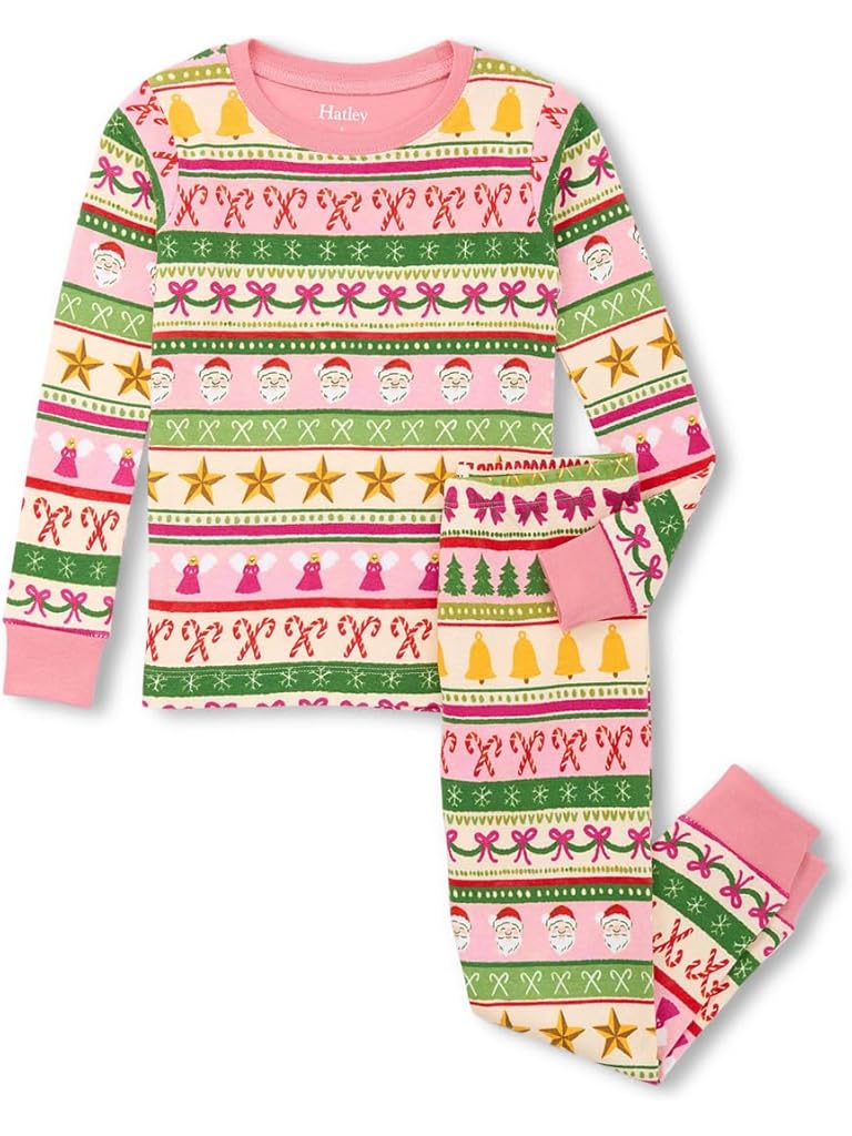 Pink Hatley Cotton Pajamas Set (Toddler/Little Kid/Big Kid)