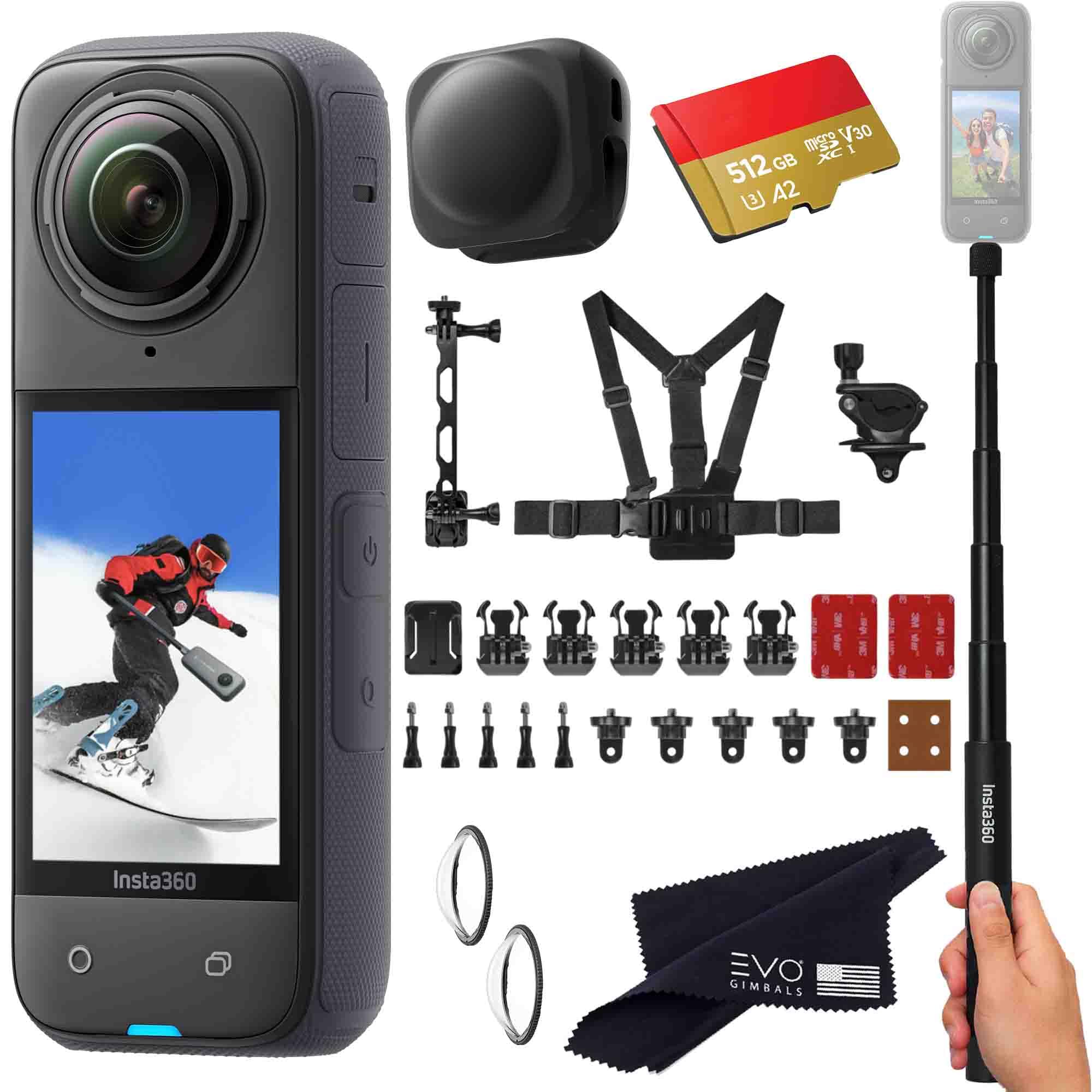 Insta360 X4 Snow Bundle- 8K Waterproof 360 Action Camera with 1/2