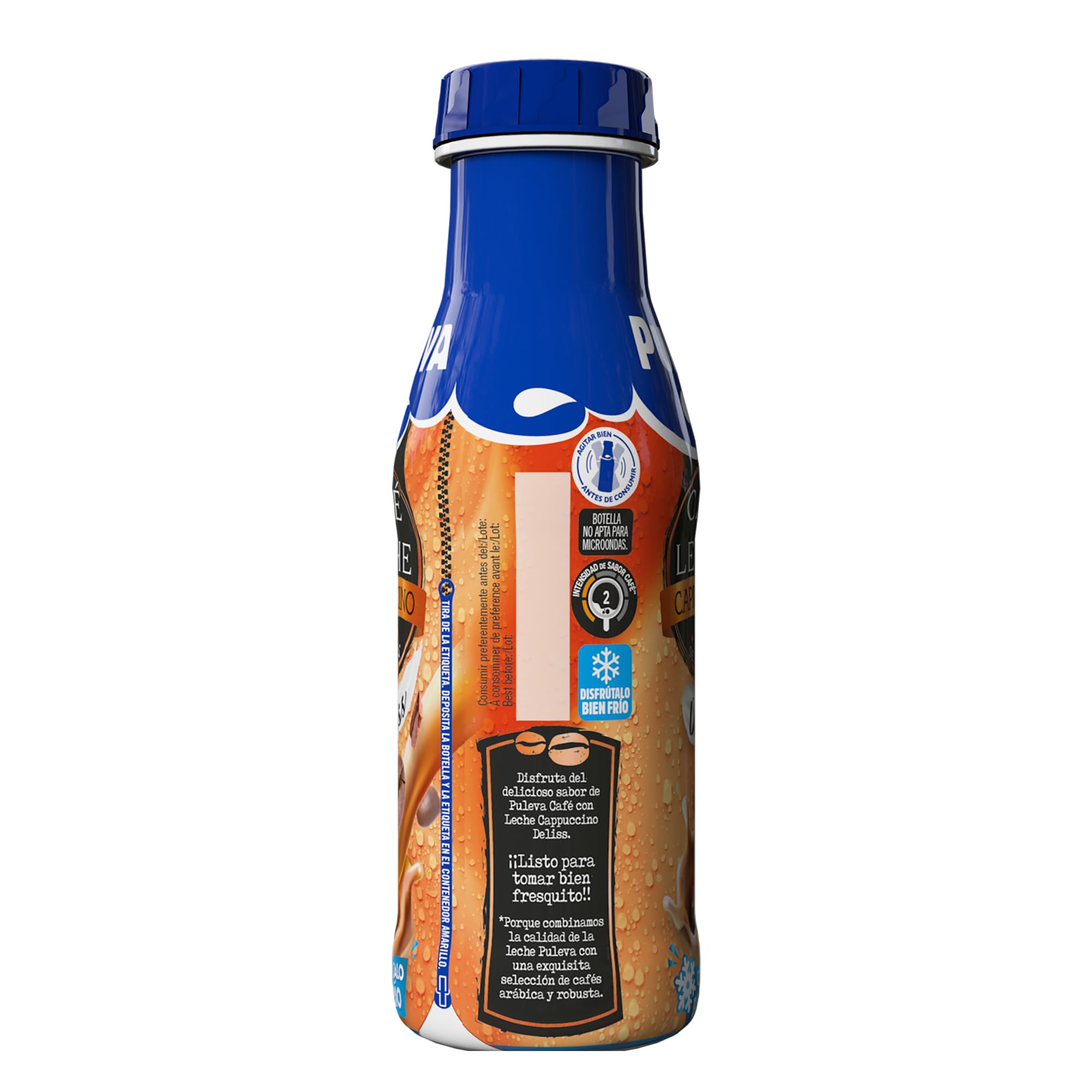 Puleva Café con Leche, Capuccino Deliss, Café Preparado para llevar, Sin Gluten - Pack 12x240ml