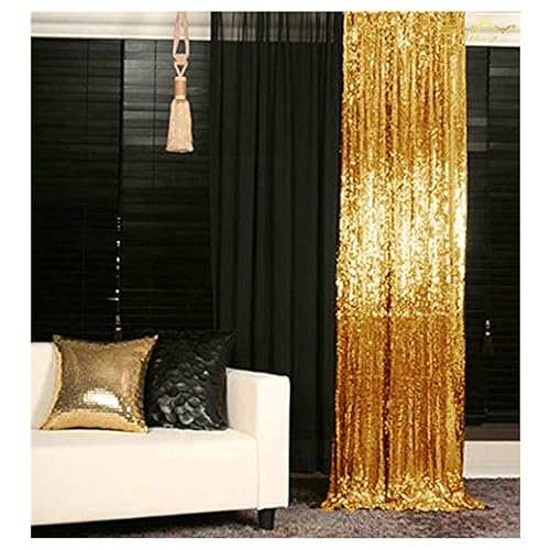 Gold Sequin Curtains Amazon Com