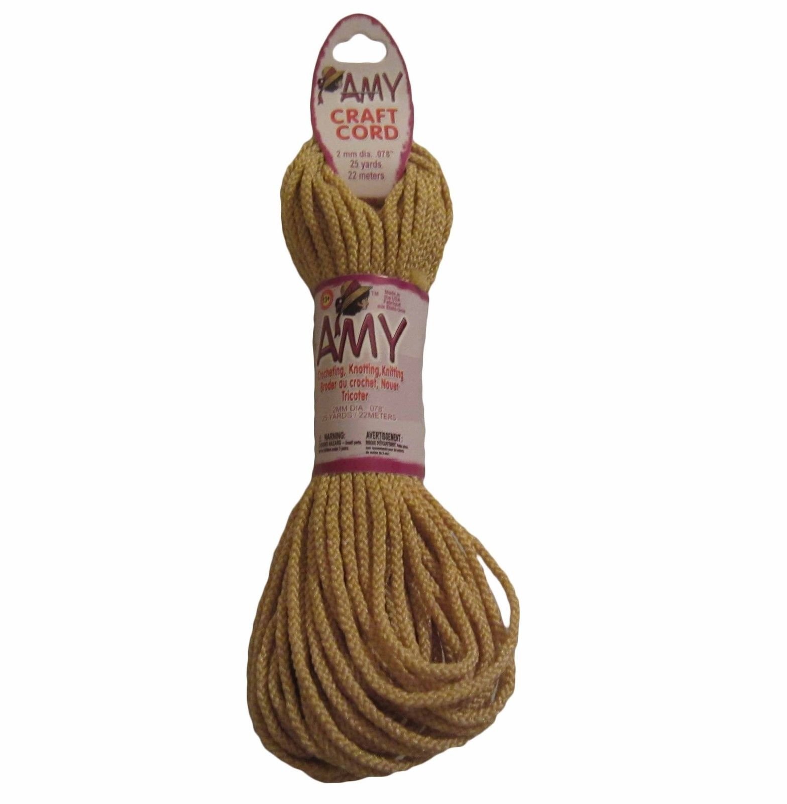 Bulk Buy: Dijon Amy Braided Macrame Jewelry Craft Cord 2mm 25yds (4-pack)