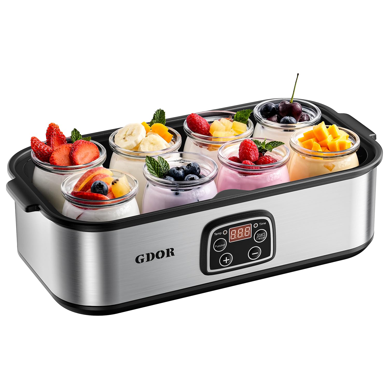 GDOR Yogurt Maker with jars and control panel