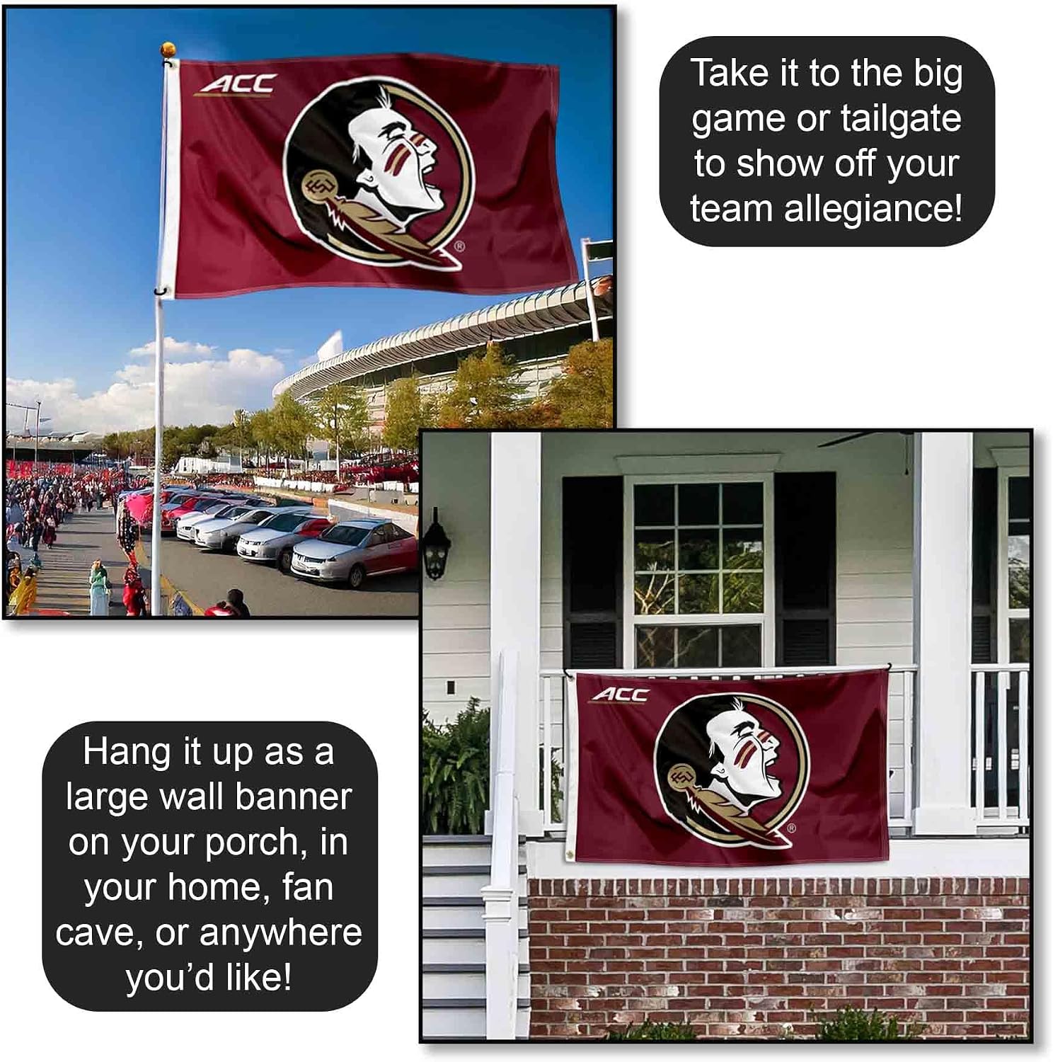 Florida State FSU Noles ACC Flag