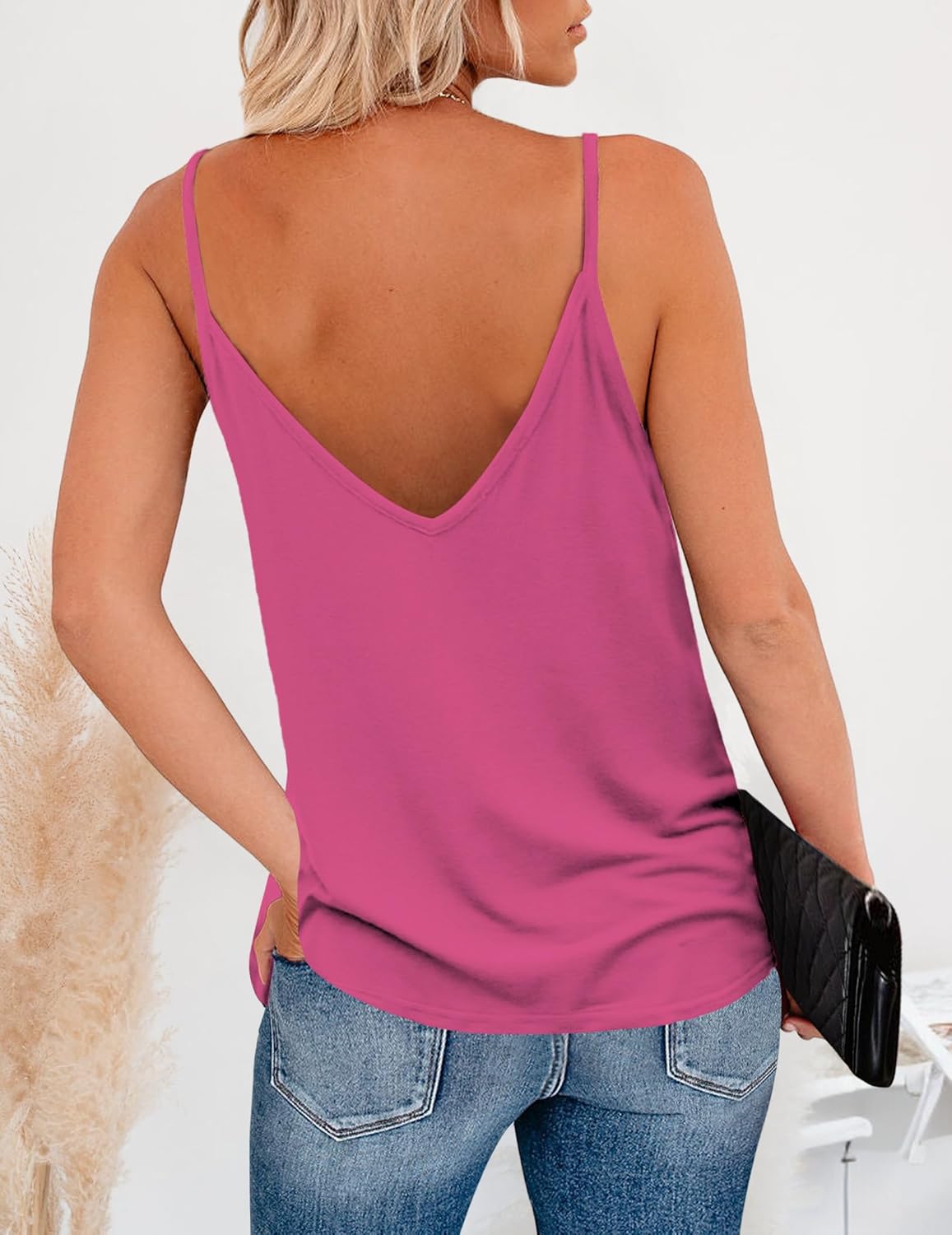 Zeagoo Womens V Neck Camisole Tank Top Strap Sleeveless T Shirt Casual Loose Vest Blouse - S-XXL - Image 2