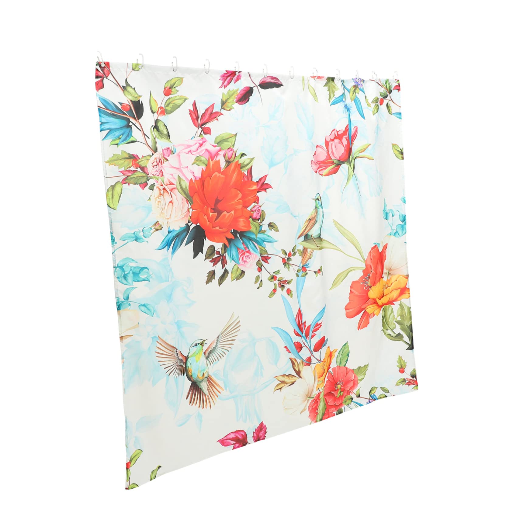 Rideau de douche floral anti-regard Ciieeo grand rideau de salle de bain opaque épais