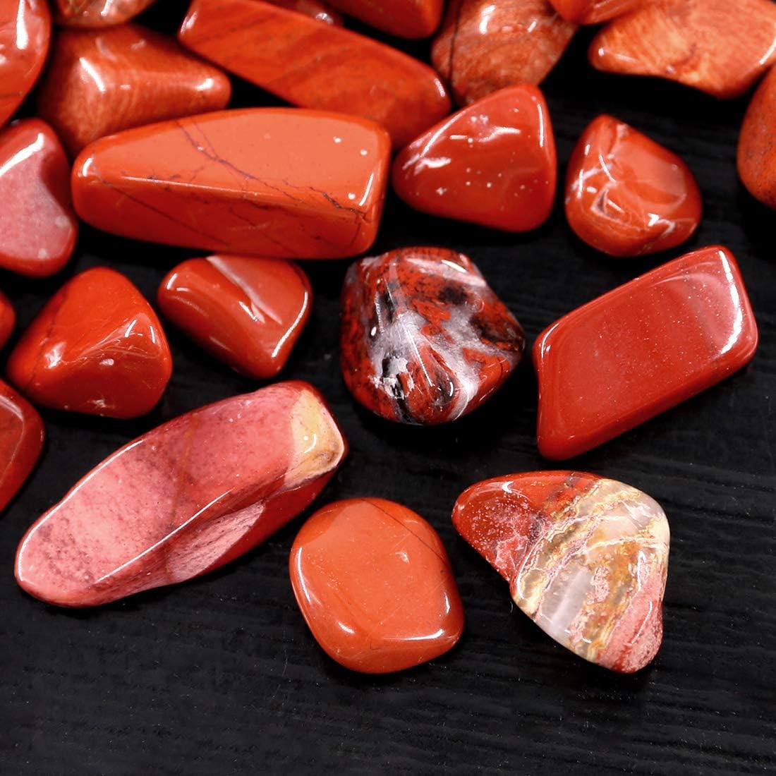 Swpeet 1 Pound Red Jasper Small Tumbled Chips Stone Gemstone Chips Crushed Pieces Irregular Shaped Stones Crystal Chips Stone Perfect for Jewelry Making Home Decoration - Image 4