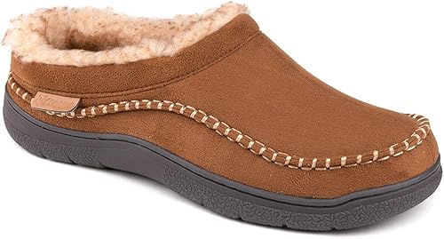 Miniatura 4 de Zigzagger - Pantuflas tipo mocasín para hombre, para interiores y exteriores, pantuflas cálidas, cómodas, mullidas y anchas