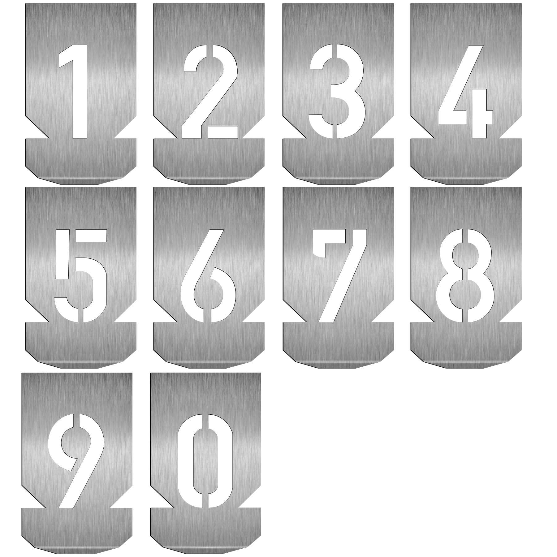 HAUTMEC Vintage Stencils, Shop Stencil, Advertising Stencilling, Craft-Printing, Reusable (Number, 1-1/4"(30mm)-Stainless Steel)