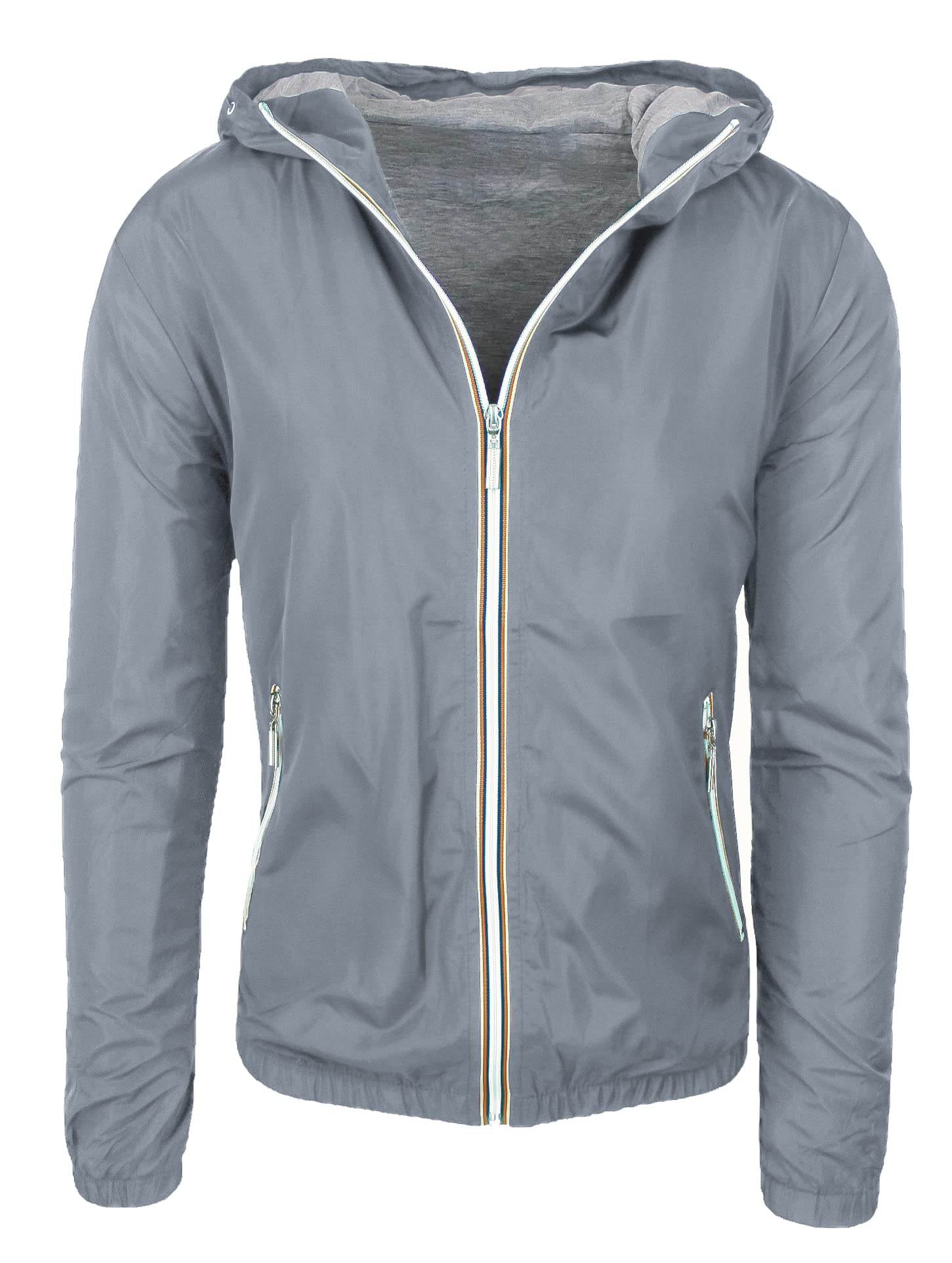 Evoga Giubbotto giacca uomo primavera estate casual impermeabile giubbino jacket con cappuccio