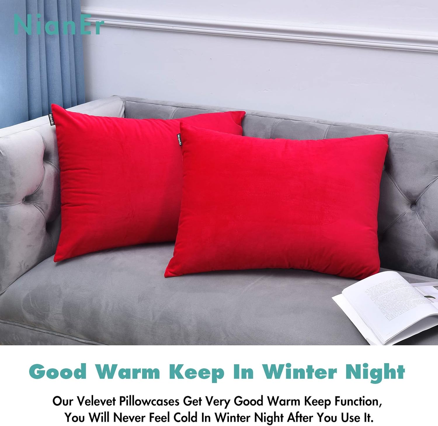 red standard pillowcases