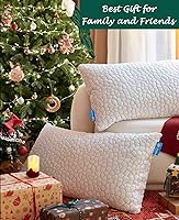 Vista 3 de Paquete de 2 almohadas hipoalergénicas firmes y regulables de espuma viscoelástica y gel triturado con sistema enfriado y funda extraíble