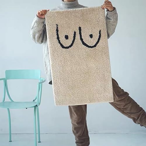 Divertida alfombra de baño sexy para niña antideslizante de microfibra suave absorbente de agua alfombra de área de felpa lanuda lavable a máquina