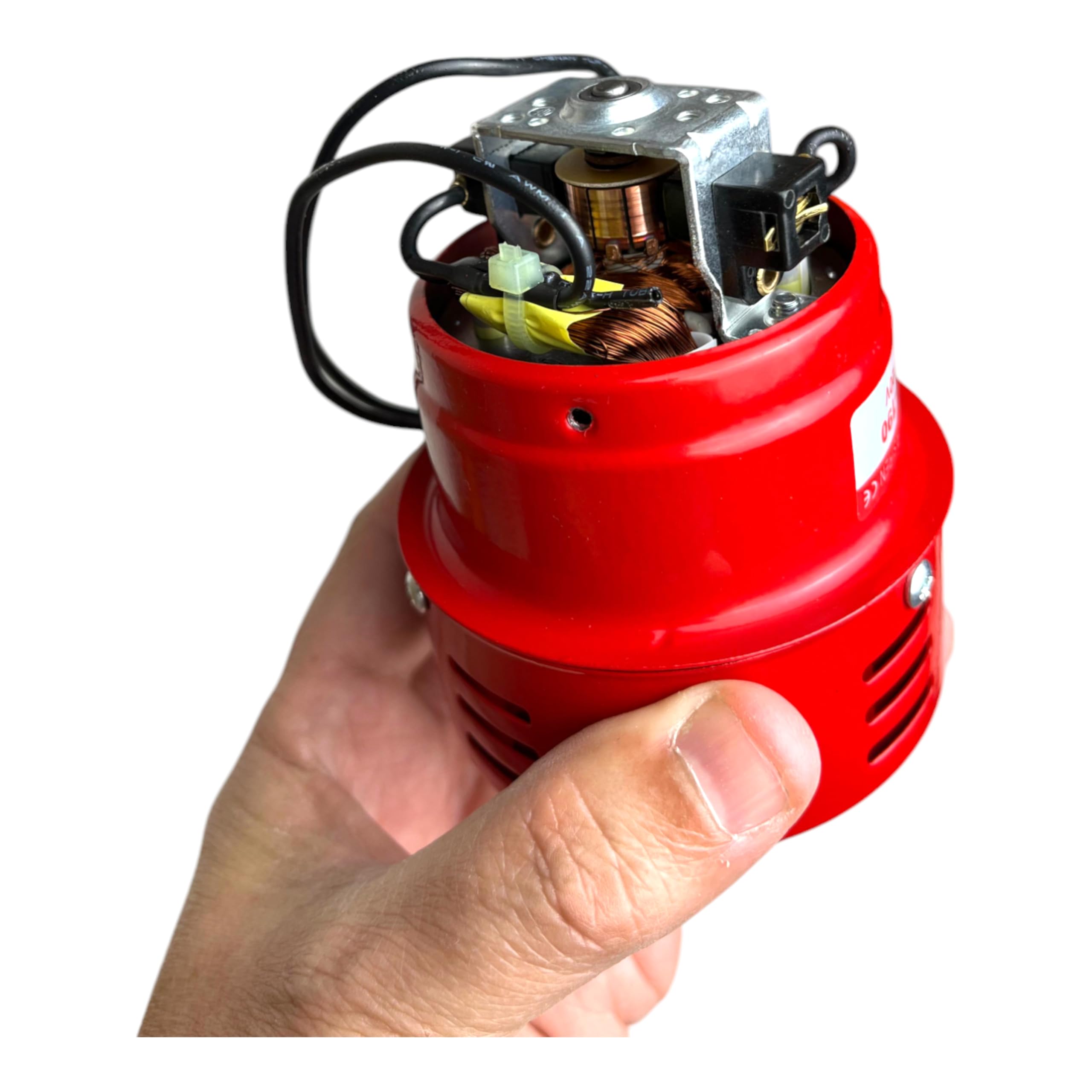 Sirena Control WiFi | Potente Motor 220V | Control Remoto Relé WiFi Incluido | Adhesivo Incluido | Sonido Alarma | 120DB | Metal Rojo | Compatible wallswitch AJAX | Google , Alexa, Tuya. | MS-190