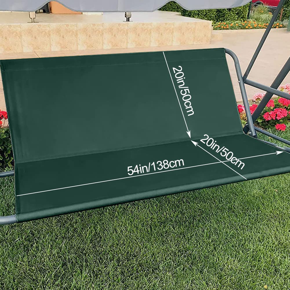 Housse de Siège de Jardin pour Balançoire de Jardin, Housse de Chaise de Jardin Couvre-siège Swing, 2 et 3 Places (Vert, 138 x 50 x 50 cm)