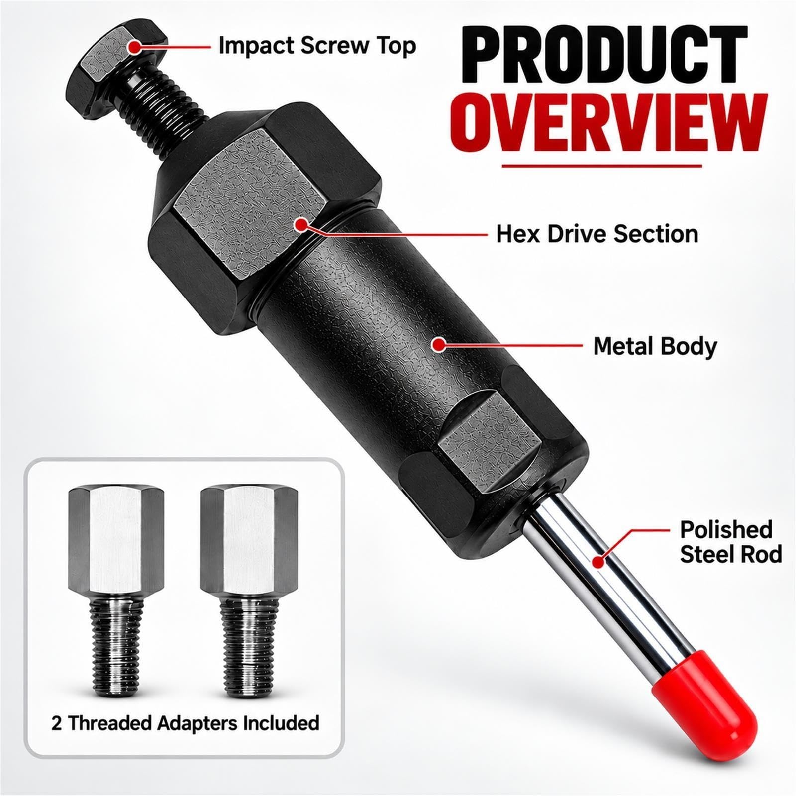Pulitore Ingrassatori Professionale, Sblocca Raccordi con Adattatori M6 M8
