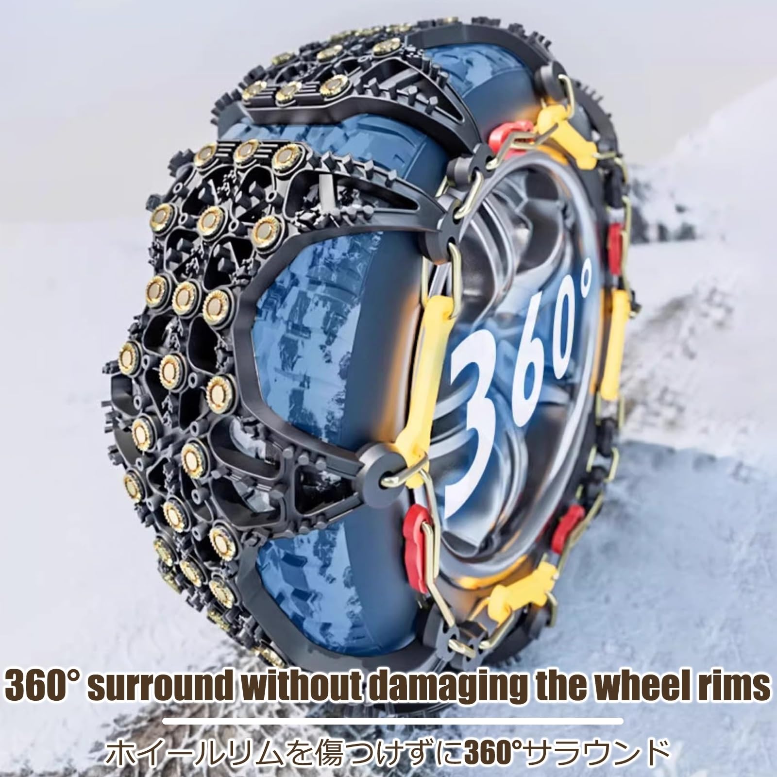 Cadenas Coche Nieve,Cadenas Para Ruedas De Coche, For Nieve,Para Camionetas, Suv, AutomóViles, Paquete De 2 Antideslizantes, Con DiseñO Reflectante Nocturno(185/55 R16)