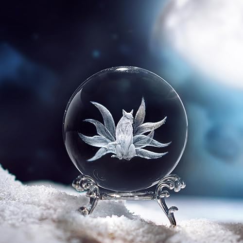 Miniatura 3 de HDCRYSTALGIFTS Bola de cristal de cocodrilo de 2362in con soporte decorativo de pisapapeles 3D grabado con láser esfera de animales novedosa