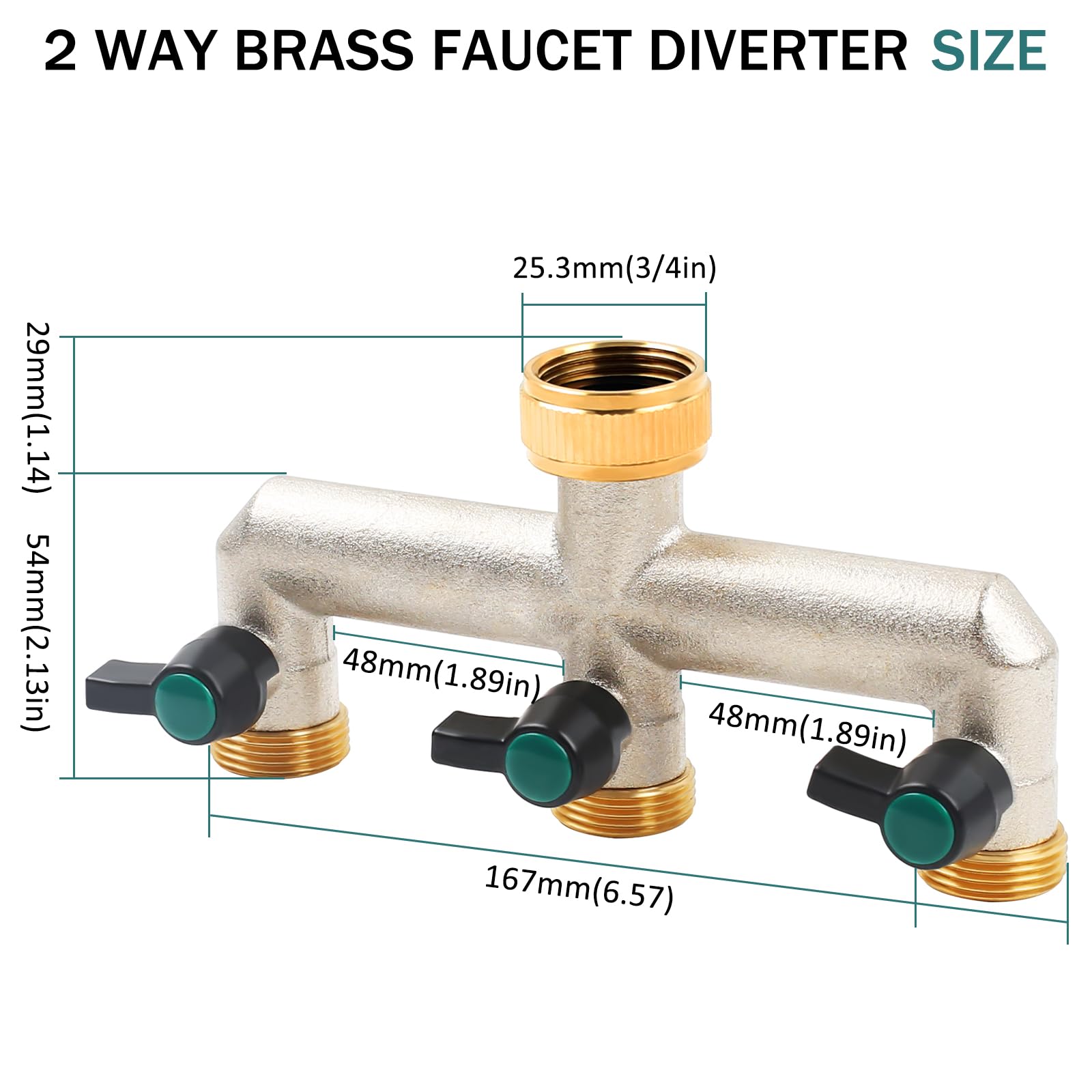STEEIRO Brass Hose Splitter 3 Way - Image 3