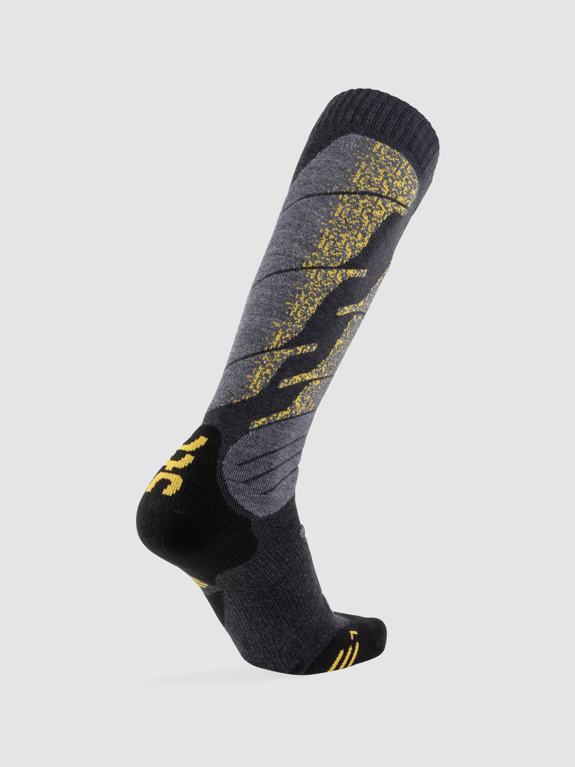 UYN męskie skarpety narciarskie All Mountain szary grau (Anthracite Melange/Yellow) 42-44