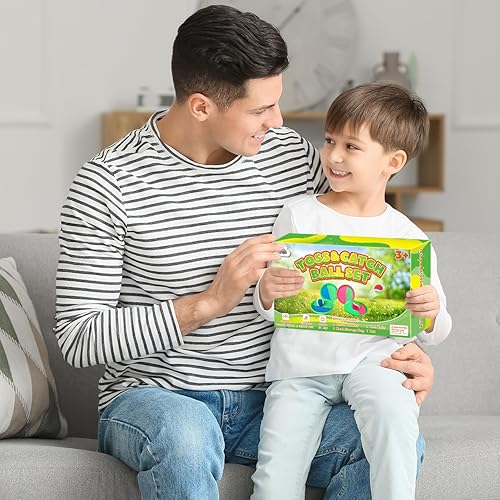 Vista 6 de ZMLM Juego de juguetes para atrapar bolas: juego de juguete mejorado para niños al aire libre, playa, piscina, patio trasero, césped, actividades