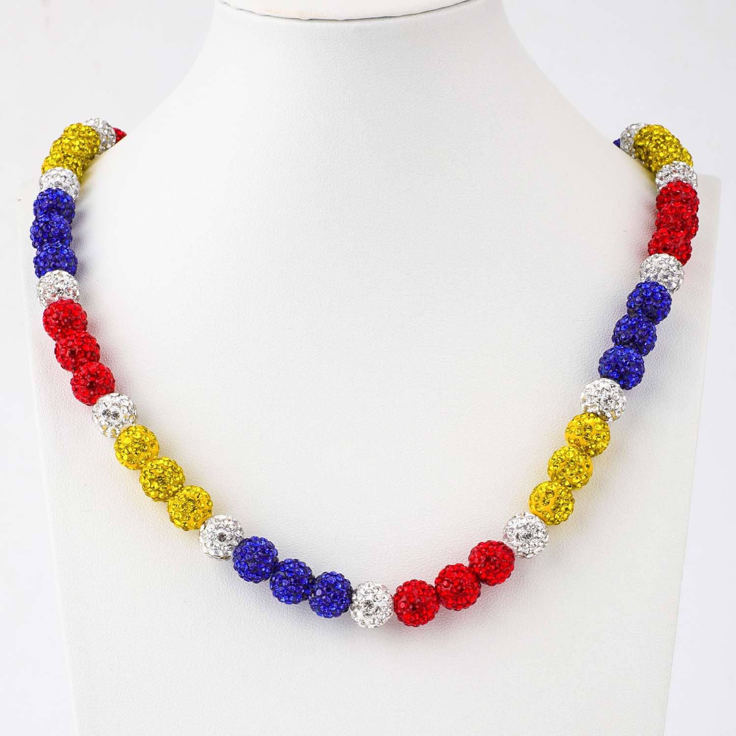 Collier de Baseball de Philadelphie Strass Scintillants Colliers Perles Inspirés Sport d'Athlète Bijoux pour Hommes Femmes 4 Couleurs
