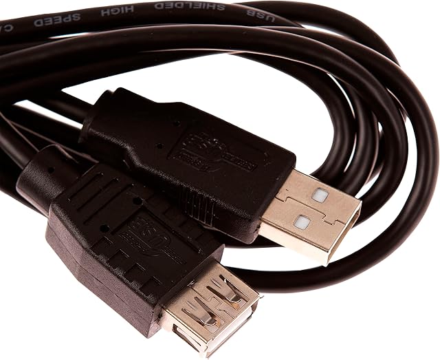 CDL Micro 1m 3' Feet USB 2.0 A Male to A Female A-A Extension Cable/Lead/Wire Black