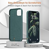 Vista 5 de OuXul for iPhone 14 Case, iPhone 13 Case Shockproof Liquid Silicone Protective Phone Case with Soft Anti-Scratch Microfiber Lining Ultra Slim Drop