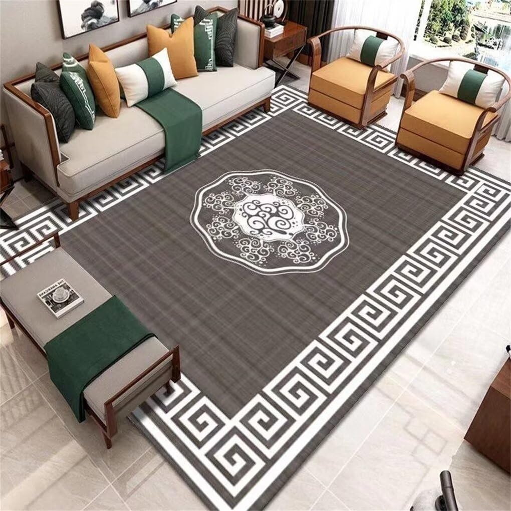 Tapis chambre gamer gris au motif simple imprimé 80x150 cm pour créer un espace gaming unique