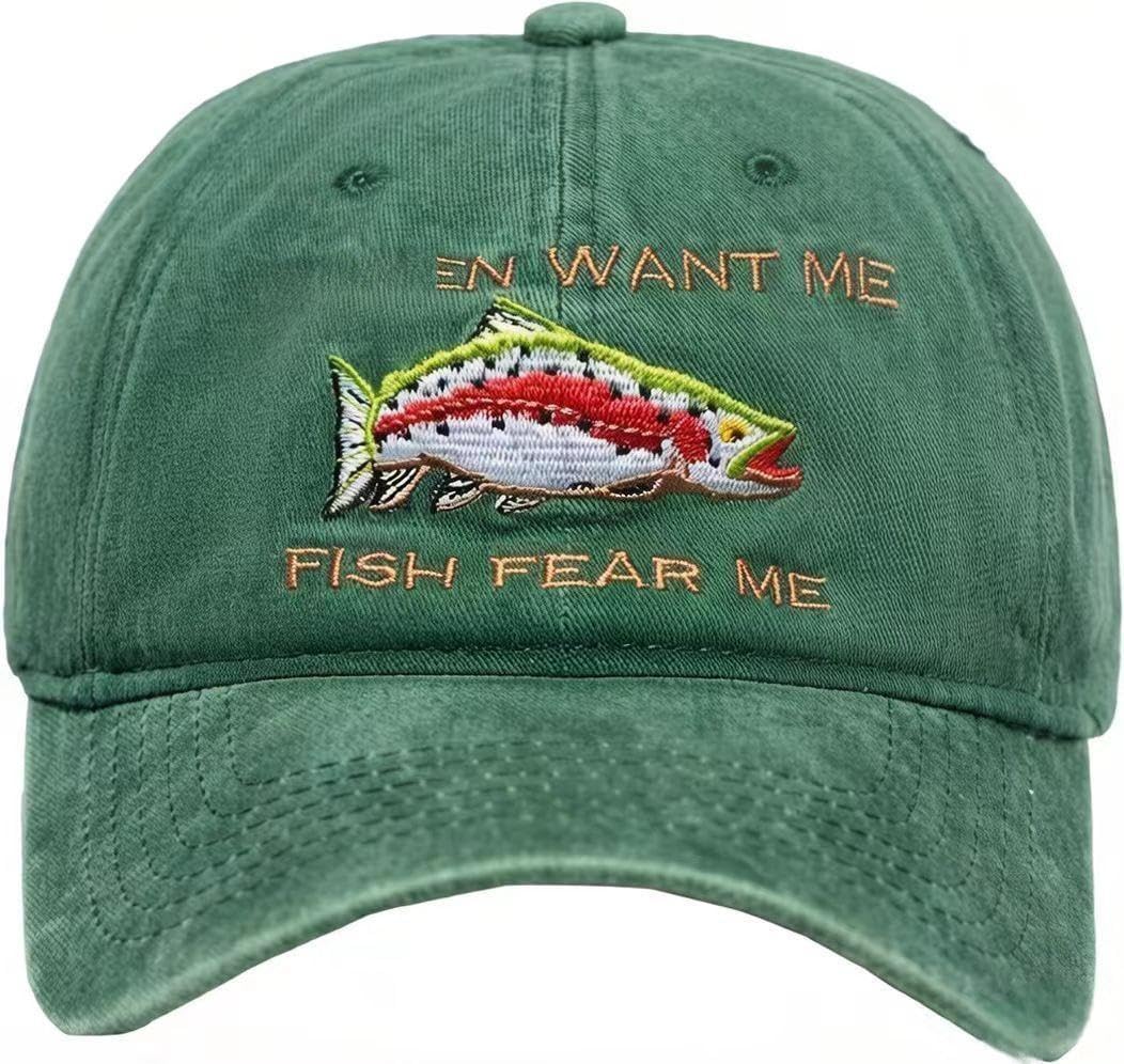 Green Dad Hat Men Women Embroidered Baseball Cap Low Profile Father's Day Snapback Hat Vintage Adjustable Washed Unisex