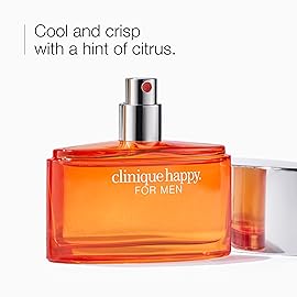 Clinique Happy For Men Eau de Toilette Cologne Spray | Notes of Kaffir Lime + Mandarin | Cologne for Men, 3.4 Fl Oz