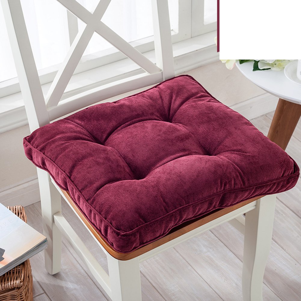 Coussin de chaise velours épais 40x40cm lavable en machine pour assise de confort