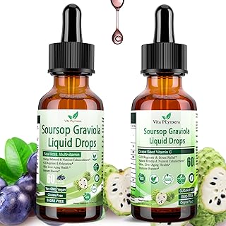 Vita PLynxera 2 Pack Soursop Bitters Liquid Organic Soursop Extract Multivitamin Drops w. Sea Moss, Grape Seed, Elderberr...