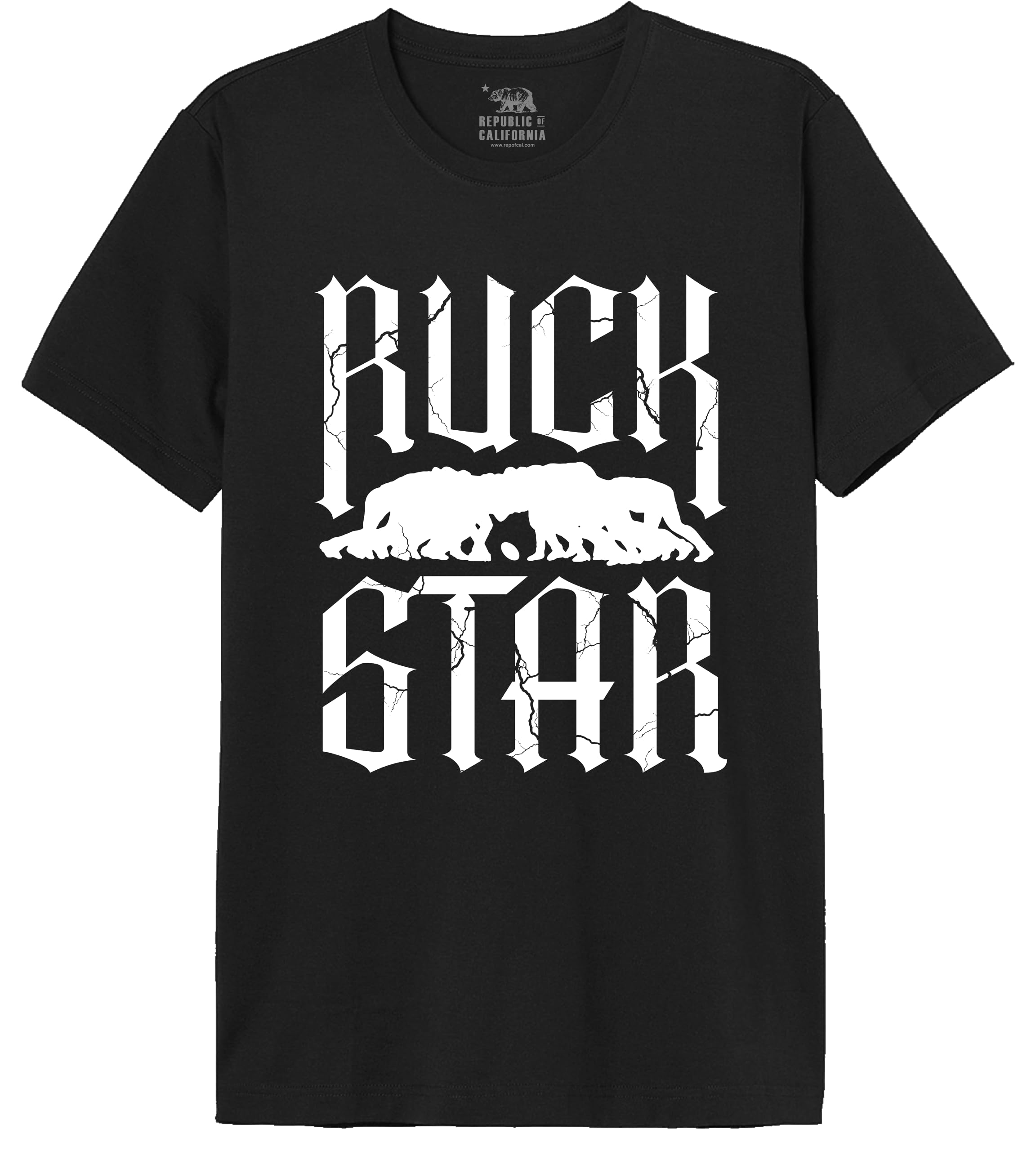 REPUBLIC OF CALIFORNIA Men's Merepczts129 T-Shirt, Black, XXL