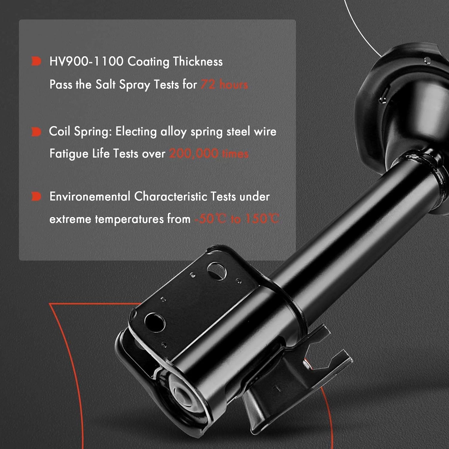 A-Premium Rear Pair (2) Strut Assembly Compatible with Subaru Impreza 2004 2005 2006 2007 H4 2.5L, Driver and Passenger Side