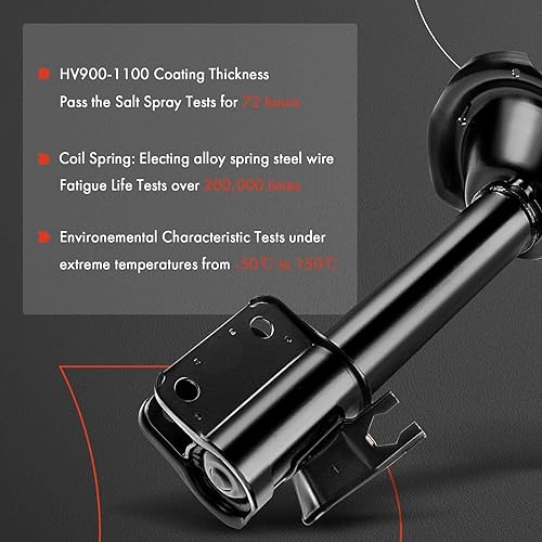 Miniatura 4 de A-Premium Par delantero (2) amortiguadores compatibles con Toyota Prius 2004-2009 Hatchback 1.5L, lado del conductor y del pasajero