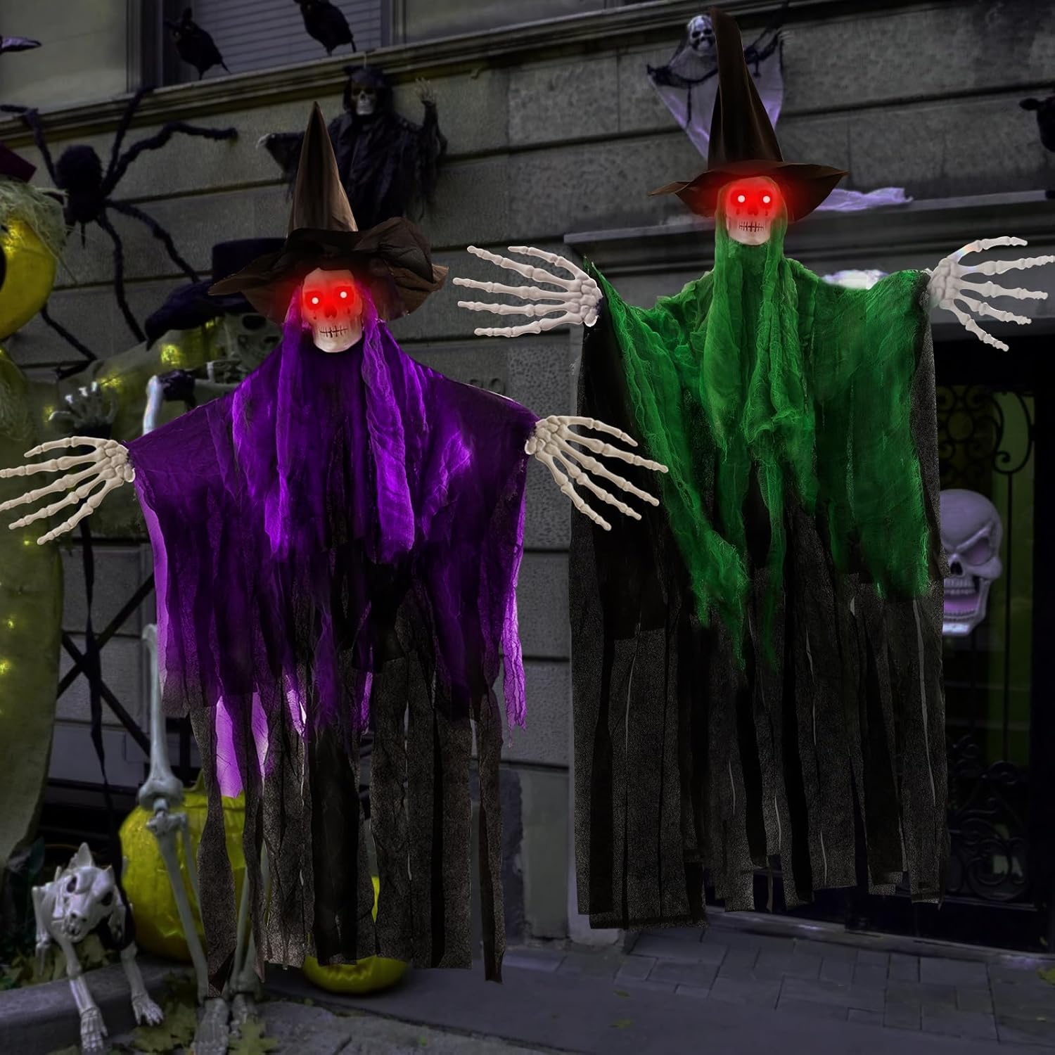 Gruseelige Nonne Halloween Deko - Leuchtend & Hängend Für Garten & Party