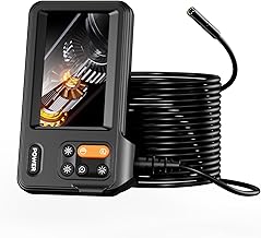 Endoscopic Camera, Hopefox 1080P HD 4.3 inch IPS Screen Endoscope Inspection Camera with 8 LED Lights, IP67 Waterproof Piping Inspection Camera, Semi-Rigid Cable 15 m