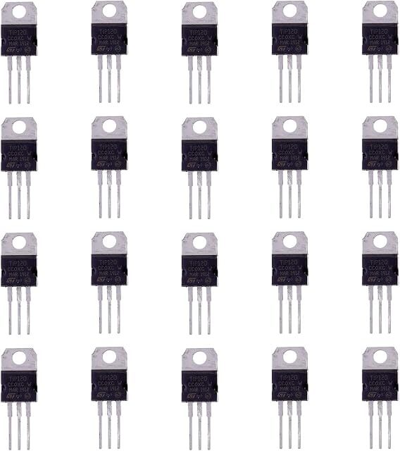 BOJACK TIP120 NPN 5A 60V Silicon Epitaxial Power Transistor 5 amp 60 Volt Darlington Transistors TO-220 (Pack of 20 Pcs)