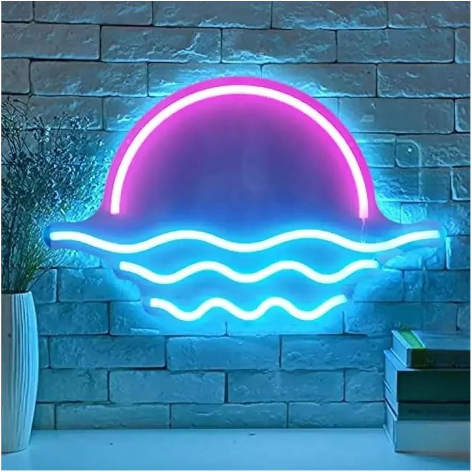Zynther Neon lamp for neon Lamp for Sunrise Sunset for Powered Dimmable for Shop Gym Wall Bedroom Office Party Decor