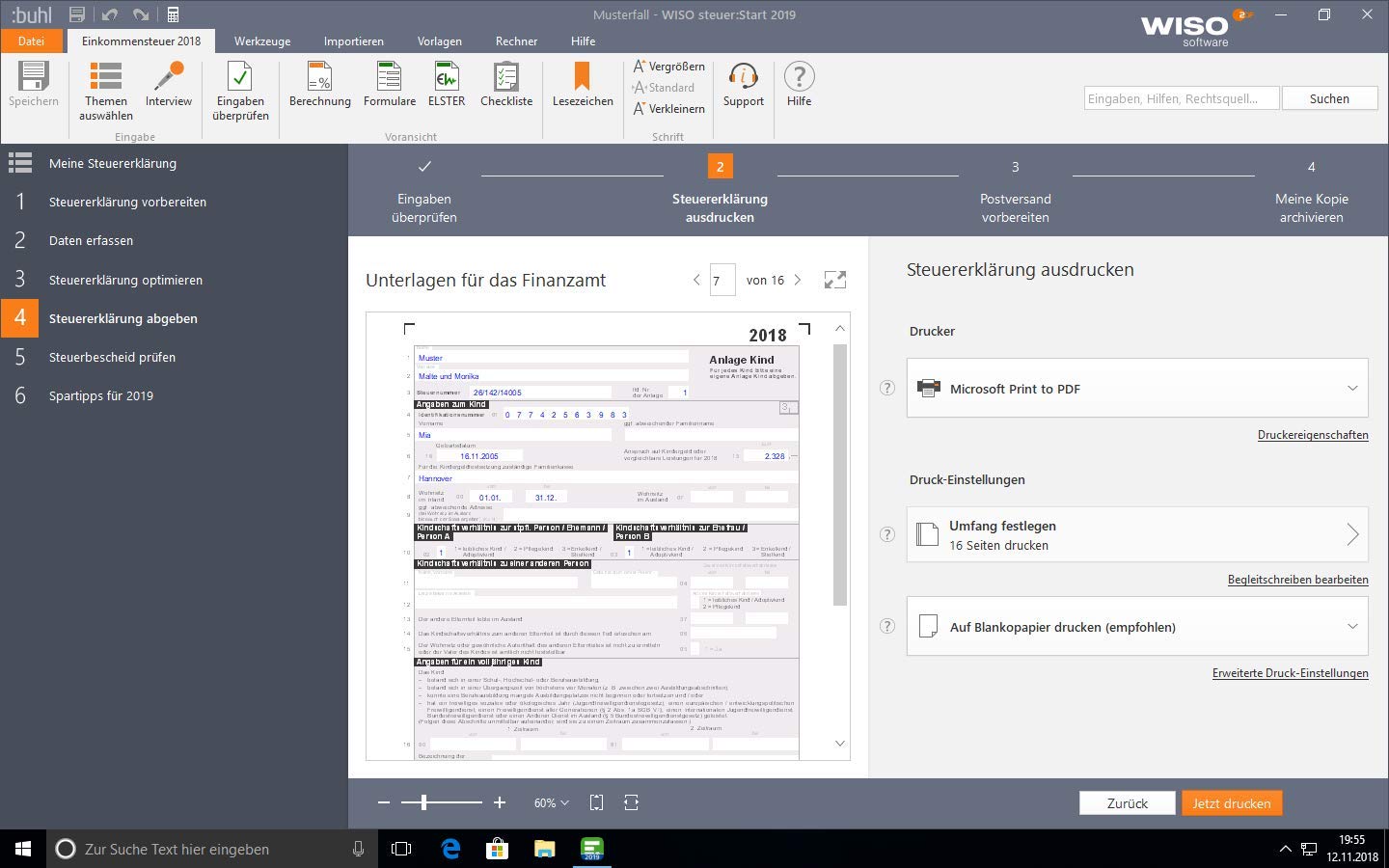 WISO steuer:Start 2019 (für Steuerjahr 2018 / Aktivierungscode per Email)