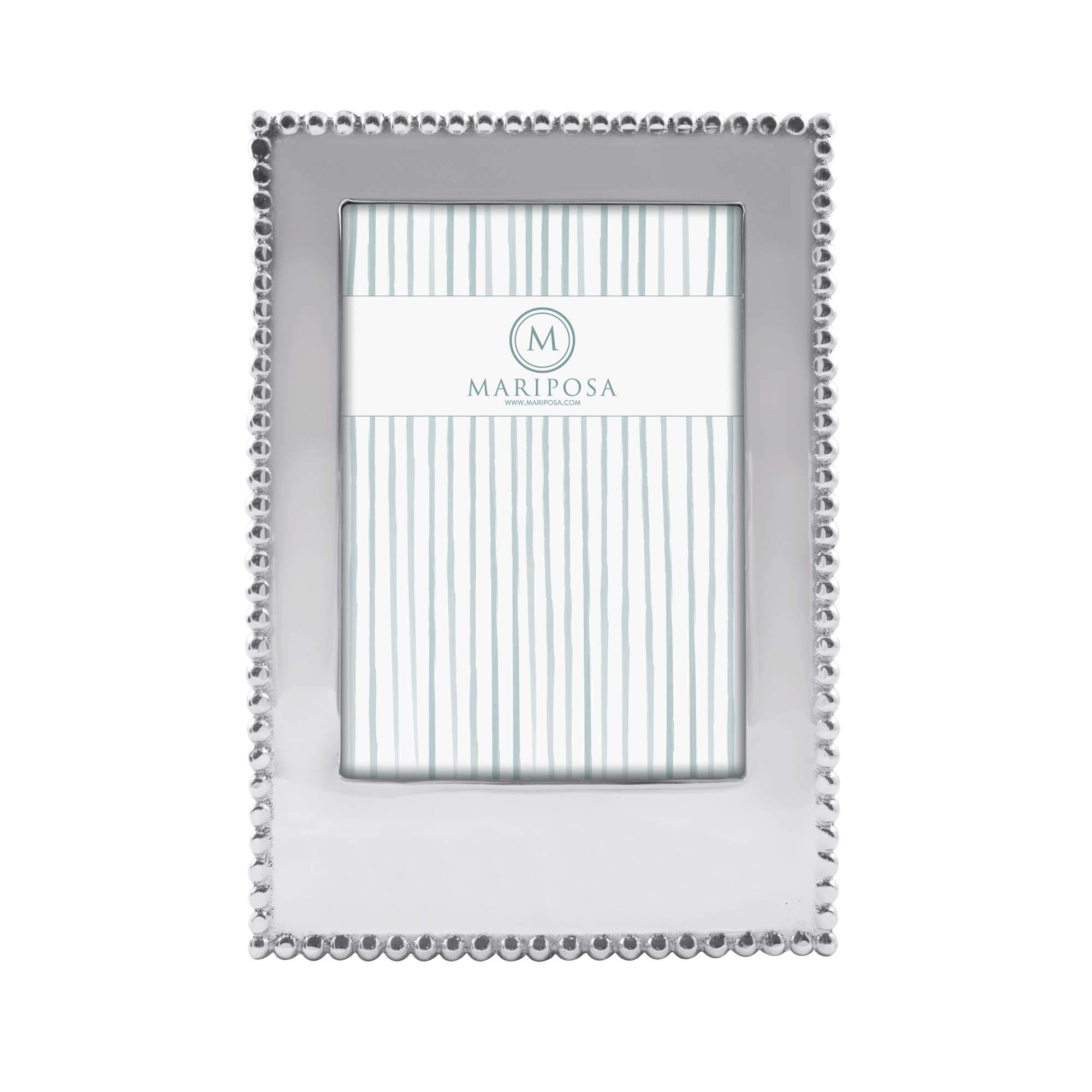 MARIPOSABeaded 5X7 Vertical Statement, Silver